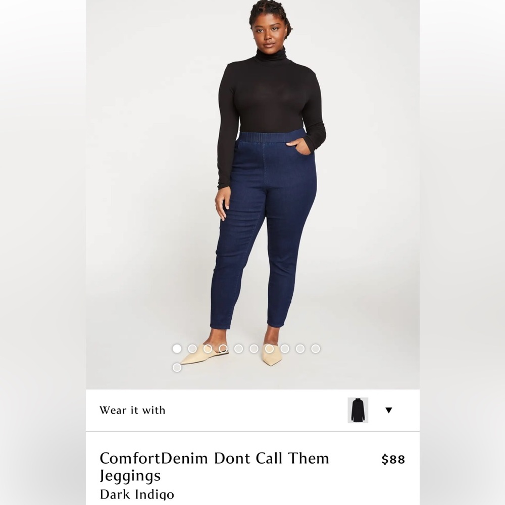 Universal Standard Don’t Call Them Jeggings Dark Indigo Size Medium.
